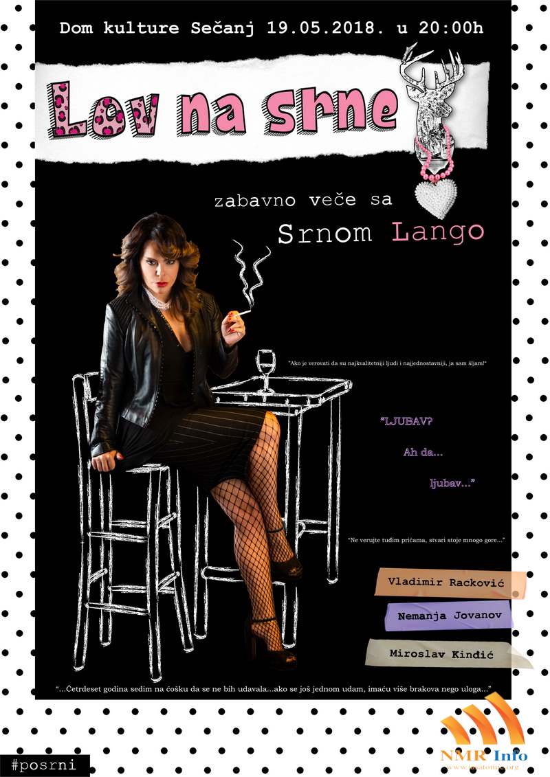 Dom-Kulture-Secanj-plakat-Lov-na-Srne “Lov na srne” pred našom publikom 19. maja
