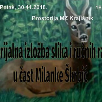 Memorijalna izložba slika i ručnih radova u čast Milanke Škrbić