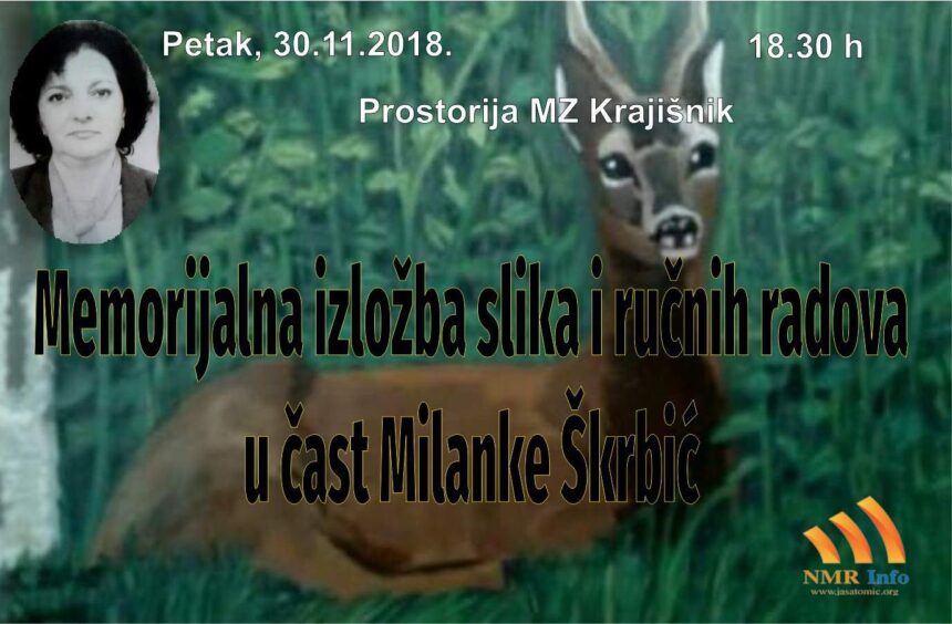 Memorijalna izložba slika i ručnih radova u čast Milanke Škrbić
