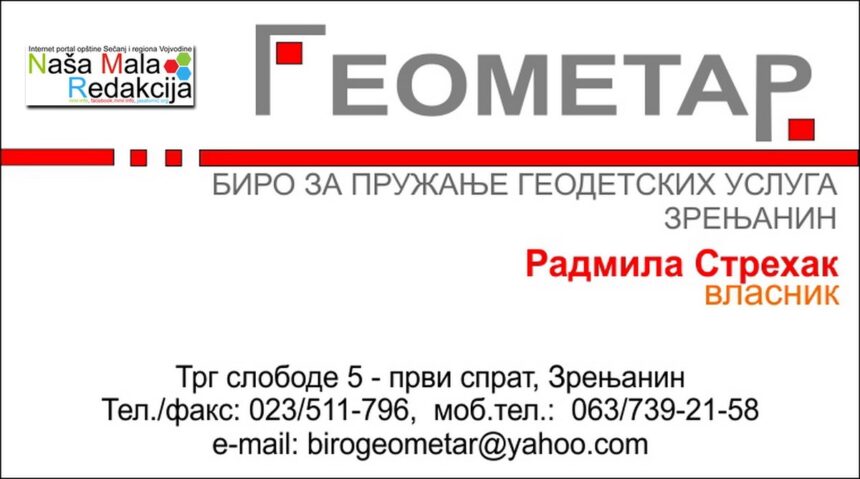 Biro “Geometar”  – rešenje za vas!