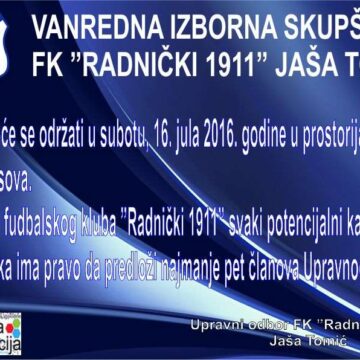Redovna Skupština FK ”Radnički 1911”