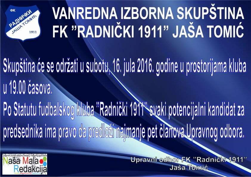 radnicki-1911-skupstina Novi datum održavanja Skupštine