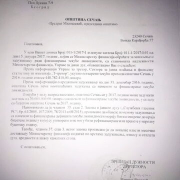 Usvojen predlog Odluke o zaduživanju opštine