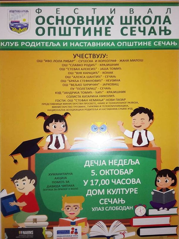 skole Festival stvaralaštva osnovnih škola Opštine Sečanj