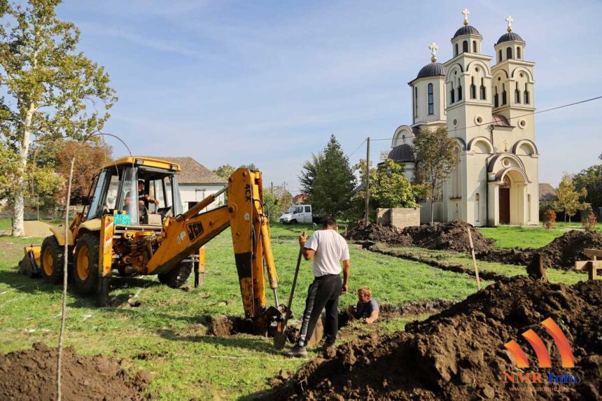 Gradi se parohijski dom u porti hrama Vaskrsenja Hristovog u Sutjesci