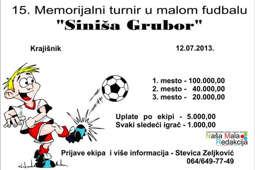 Memorijalni turnir u malom fudbalu „Siniša Grubor“