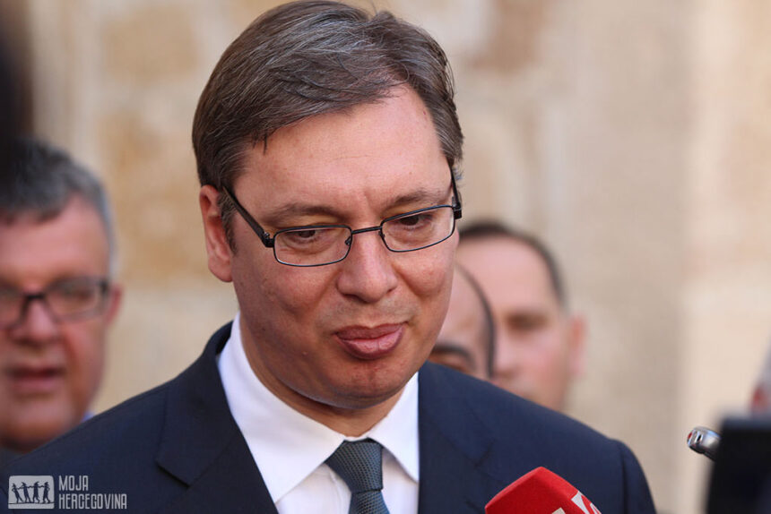 Karasi sa Vučićem u Mostaru